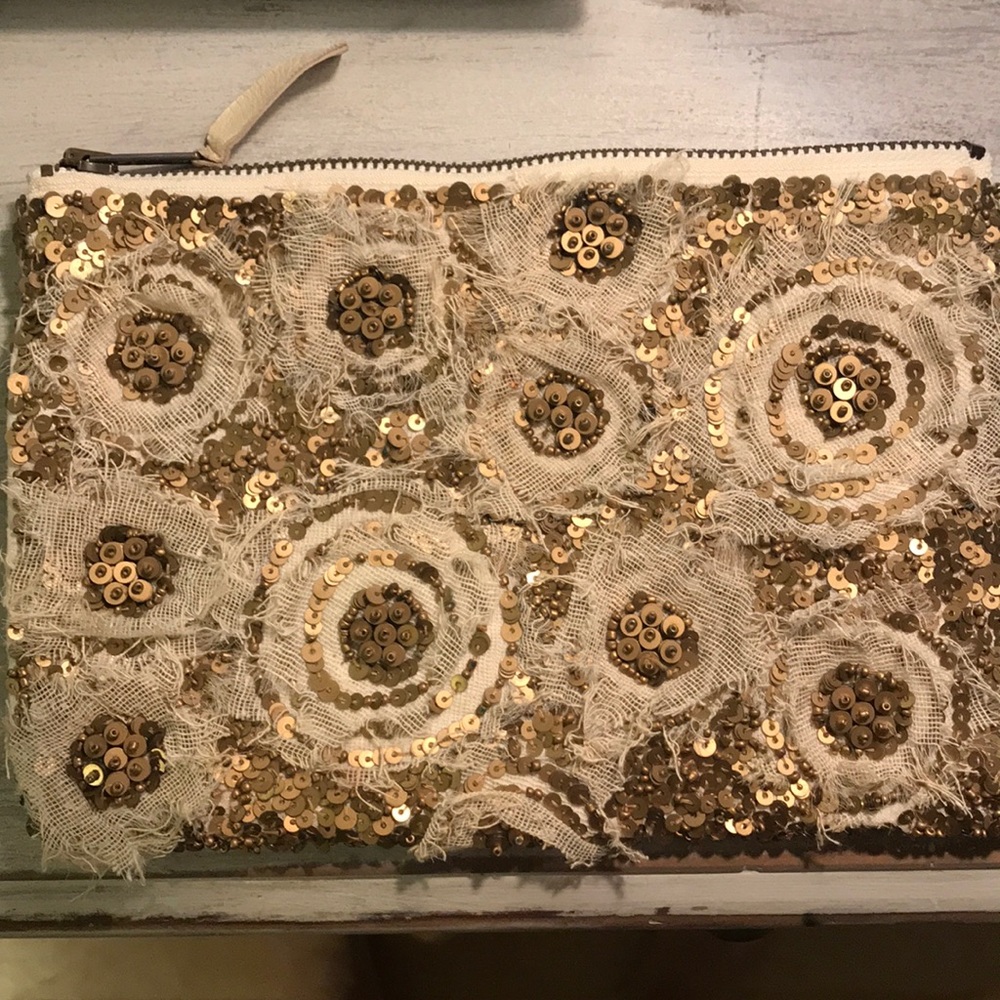 Beautiful lace and beaded clutch